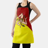 Vlag van Sicilië (Italië) Schort (Insitu)