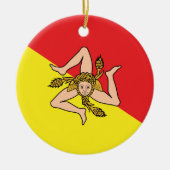 Vlag van Sicilië - Siciliaans Keramisch Ornament (Voorkant)