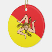 Vlag van Sicilië - Siciliaans Keramisch Ornament (Links)