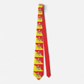 Vlag van Sicilië Trinacria Geel & Rood Stropdas (Voorkant)