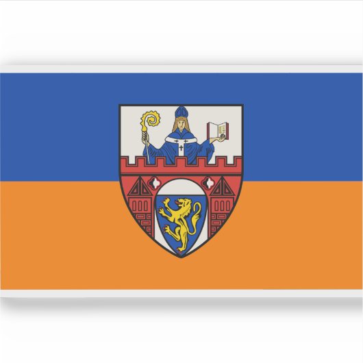 Vlag van Siegen, Duitsland Sticker (Voorkant)