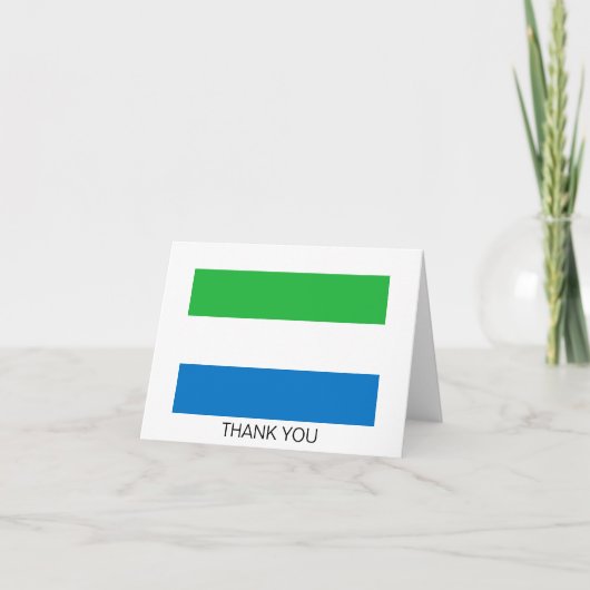 Vlag van Sierra Leone Bedankkaart (Voorkant)