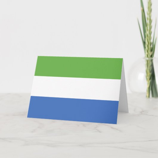Vlag van Sierra Leone Bedankkaart (Voorkant)