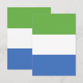 Vlag van Sierra Leone Bedankkaart (Voorkant / Achterkant)