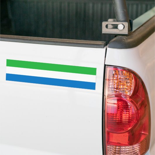 Vlag van Sierra Leone Bumpersticker (Op Truck)