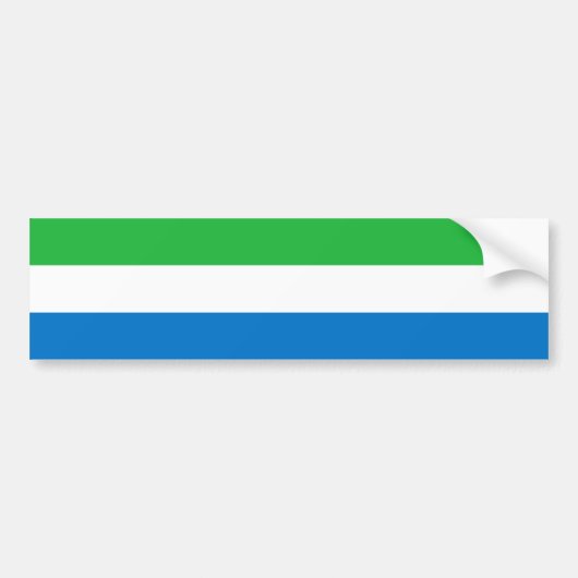Vlag van Sierra Leone Bumpersticker (Voorkant)