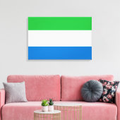 Vlag van Sierra Leone Canvas Afdruk (Insitu (Woonkamer))
