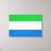 Vlag van Sierra Leone Canvas Afdruk (Voorkant)