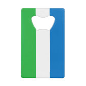 Vlag van Sierra Leone Creditkaart Flessenopener (Voorkant)