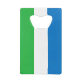 Vlag van Sierra Leone Creditkaart Flessenopener (Achterkant)