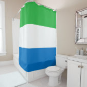 Vlag van Sierra Leone Douchegordijn (In situ)