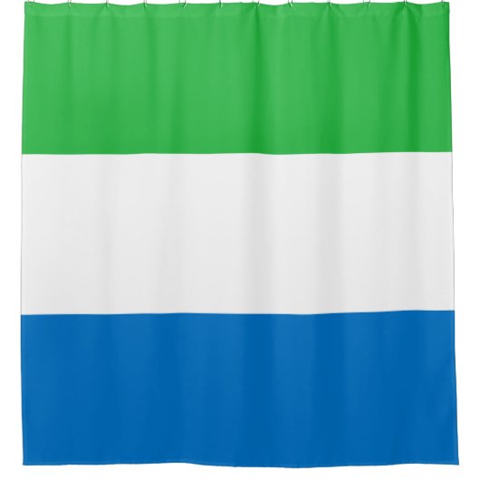 Vlag van Sierra Leone Douchegordijn (Voorkant)
