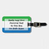 Vlag van Sierra Leone Easy ID Personal Bagagelabel (Voorkant horizontaal)