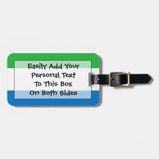 Vlag van Sierra Leone Easy ID Personal Bagagelabel (Voorkant horizontaal)