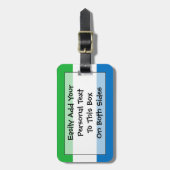 Vlag van Sierra Leone Easy ID Personal Bagagelabel (Voorkant verticaal)