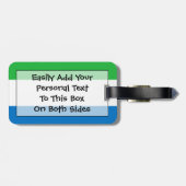 Vlag van Sierra Leone Easy ID Personal Bagagelabel (Achterkant horizontaal)