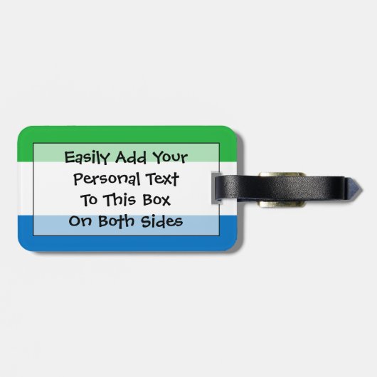 Vlag van Sierra Leone Easy ID Personal Bagagelabel (Achterkant horizontaal)