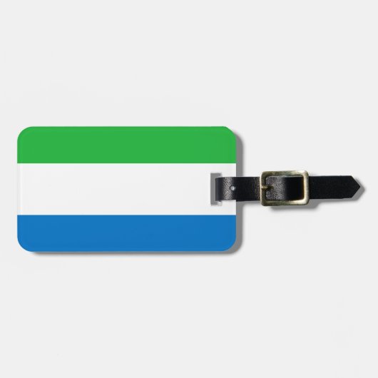 Vlag van Sierra Leone Easy ID Personal Bagagelabel (Voorkant horizontaal)