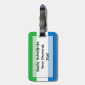 Vlag van Sierra Leone Easy ID Personal Bagagelabel (Achterkant verticaal)
