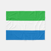Vlag van Sierra Leone Fleece Deken (Voorkant (Horizontaal))