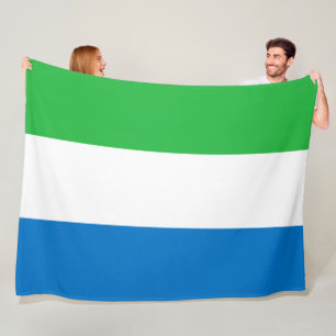 Vlag van Sierra Leone Fleece Deken