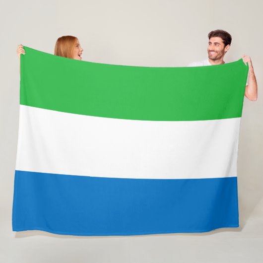 Vlag van Sierra Leone Fleece Deken (In situ)