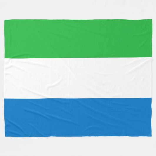 Vlag van Sierra Leone Fleece Deken (Voorkant (Horizontaal))