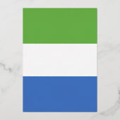 Vlag van Sierra Leone Folie Uitnodiging (Voorkant)