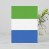 Vlag van Sierra Leone Folie Uitnodiging (Staand Voorkant)