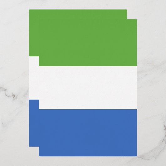 Vlag van Sierra Leone Folie Uitnodiging (Voorkant / Achterkant)