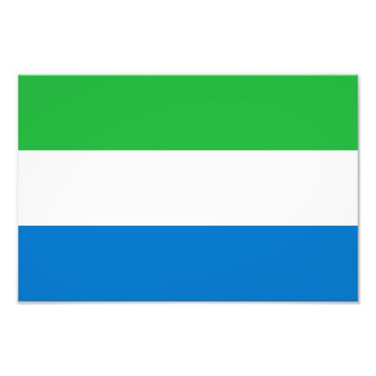 Vlag van Sierra Leone Foto Afdruk (Voorkant)