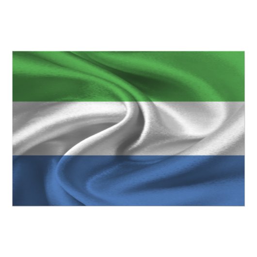 Vlag van Sierra Leone Foto Afdruk (Voorkant)