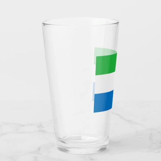 Vlag van Sierra Leone Glas (Rechts)