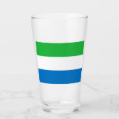 Vlag van Sierra Leone Glas (Voorkant)
