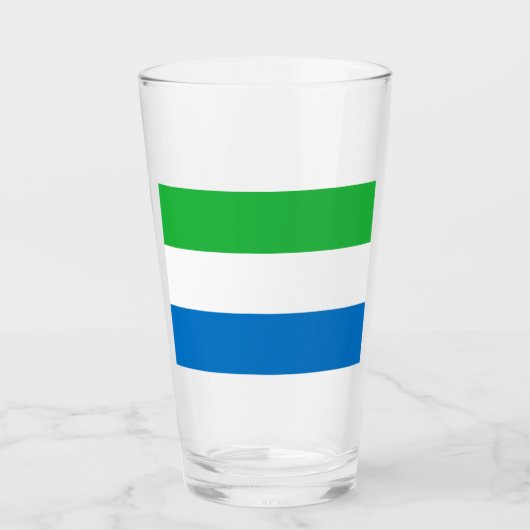 Vlag van Sierra Leone Glas (Voorkant)