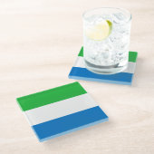Vlag van Sierra Leone Glazen Onderzetter (Schuin)