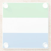 Vlag van Sierra Leone Glazen Onderzetter (Achterkant)