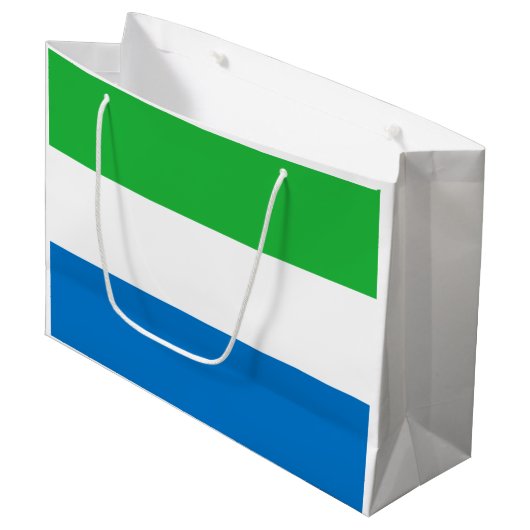 Vlag van Sierra Leone Groot Cadeauzakje (Voorkant Gekanteld)
