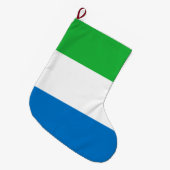 Vlag van Sierra Leone Grote Kerstsok (Voorkant (Hangend))