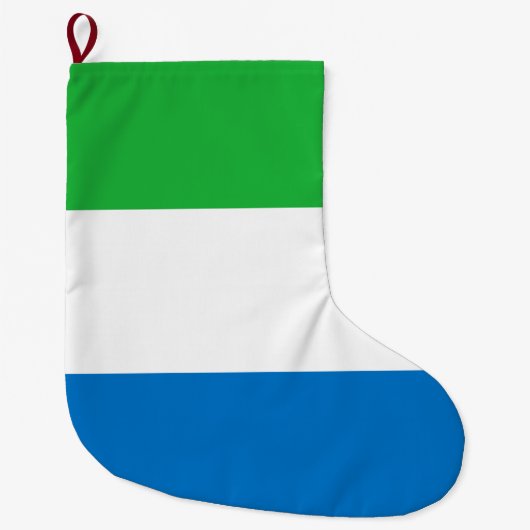 Vlag van Sierra Leone Grote Kerstsok (Voorkant)