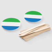 Vlag van Sierra Leone Handwaaier (Niet-gemonteerd)