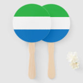 Vlag van Sierra Leone Handwaaier (Voorkant en achterkant)