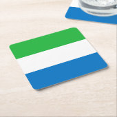 Vlag van Sierra Leone Kartonnen Onderzetters (Schuin)