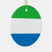 Vlag van Sierra Leone Keramisch Ornament (Rechts)