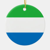 Vlag van Sierra Leone Keramisch Ornament (Voorkant)