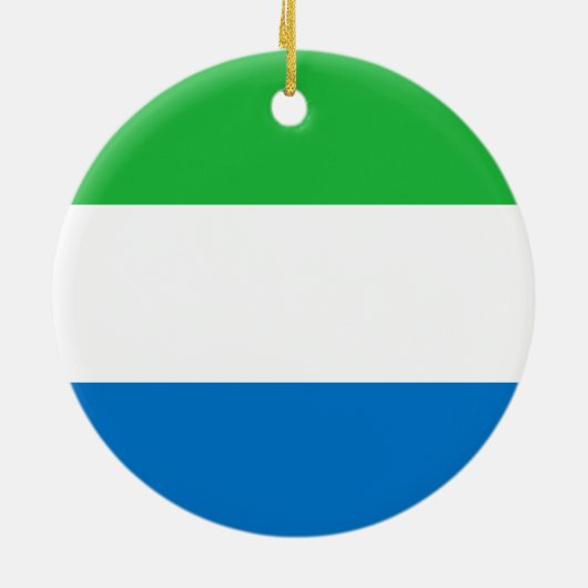 Vlag van Sierra Leone Keramisch Ornament (Achterkant)