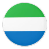 Vlag van Sierra Leone Keramische Knop (Voorkant)