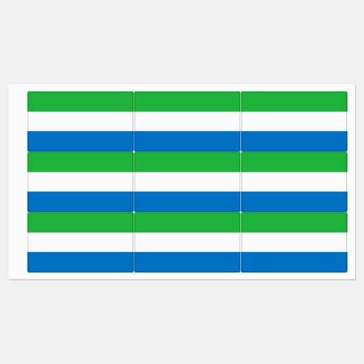 Vlag van Sierra Leone Labels (Vel)