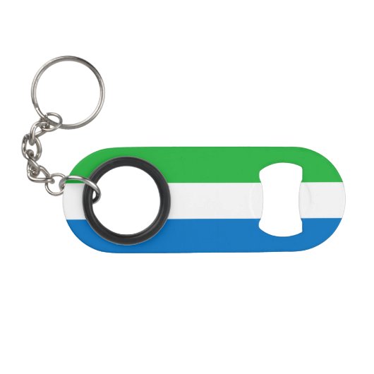 Vlag van Sierra Leone Mini Flessenopener (Voorkant (Horizontaal))