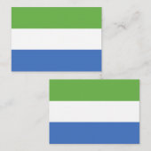 Vlag van Sierra Leone Notitiekaartje (Voorkant / Achterkant)